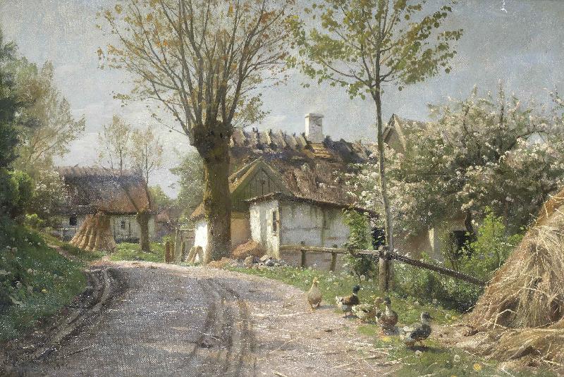 Peder Monsted A country lane Norge oil painting art